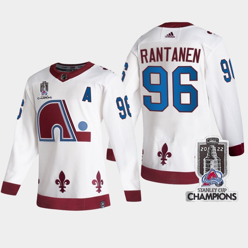 2022 Stanley Cup Champs Mikko Rantanen 96 Colorado Avalanche White Hockey Jersey Reverse Retro - JS236 