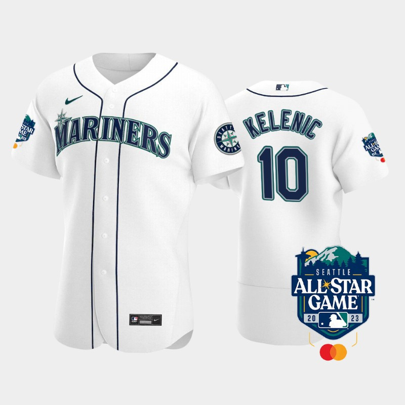 2023 All-Star Game Seattle Mariners 10 Jarred Kelenic White Jersey 