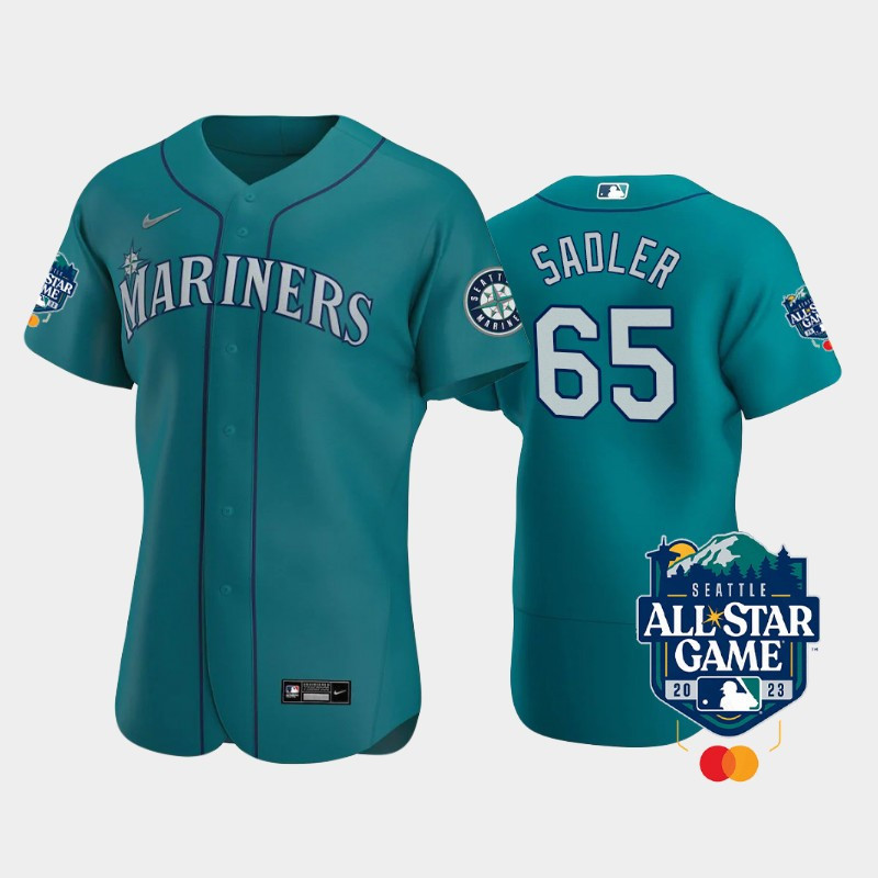 2023 All-Star Game Seattle Mariners 65 Casey Sadler Aqua Baseball Jersey 