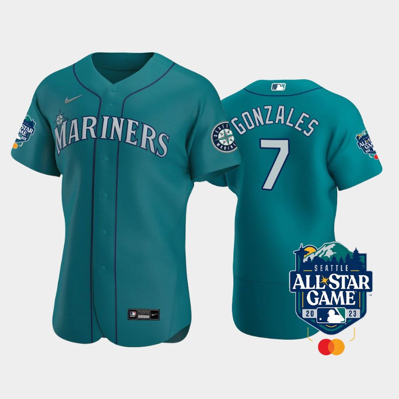 2023 All-Star Game Seattle Mariners 7 Marco Gonzales Aqua Baseball Jersey 