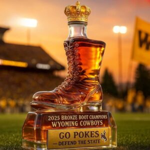 2025 Wyoming Cowboys Bronze Boot Champions Edition Whisky Bottle