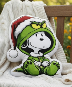 Alternative view of Grinch X Snoopy Pillow, Valentine'S Day Pillow