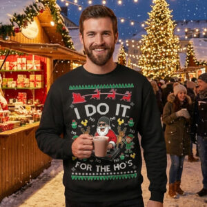 Alternative view of Ugly Christmas Sweater with DJ Santa – Fun Holiday Gift