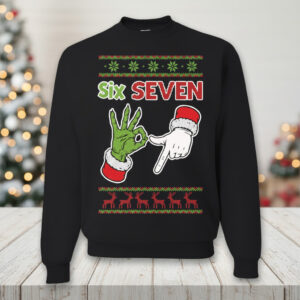 Alternative view of Ugly Christmas Sweater | 6 7 Six Seven | Funny Xmas Sweater