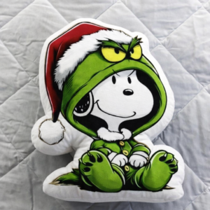 Grinch X Snoopy Pillow, Valentine'S Day Pillow