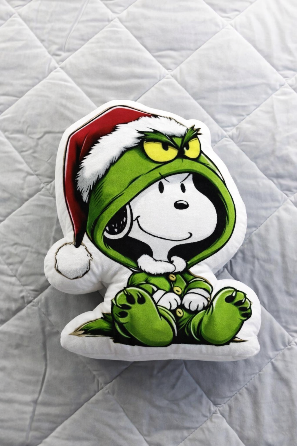 Grinch X Snoopy Pillow, Valentine'S Day Pillow