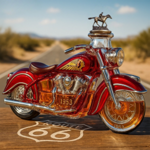 1953 Indian Chief Motorcycle Whiskey Bottle