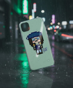 Alternative view of Aesthetic Minimalist Pixel Art Phone Cover - Billie Eilish Edition