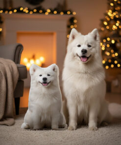 Alternative view of Animal Pillow – Samoyed Dog Pillow, Cute Pet Cushion, Funny Dog Home Decor