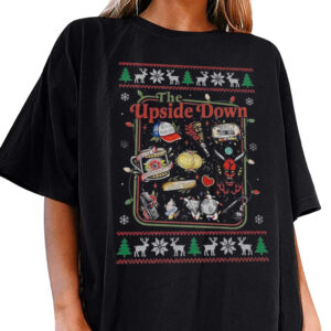 Alternative view of Stranger Things Ugly Christmas Sweatshirt - "The Upside Down" Holiday Crewneck