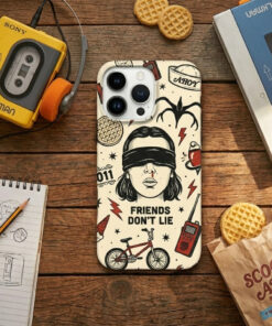 Alternative view of Friends Don’t Lie – Retro Mystery Icons Phone Case