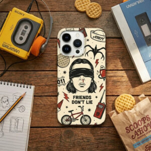 Alternative view of Friends Don’t Lie – Retro Mystery Icons Phone Case