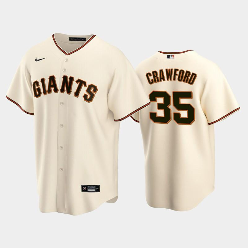 35 Brandon Crawford Cream Home San Francisco Giants Baseball Jersey Baseball Jersey 