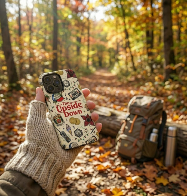 Alternative view of Nostalgic Adventure Art – The Upside Down Pattern Phone Case