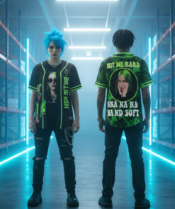 Alternative view of Billie Eilish All-Over Print Baseball Jersey - Front and Back Graphic Tee