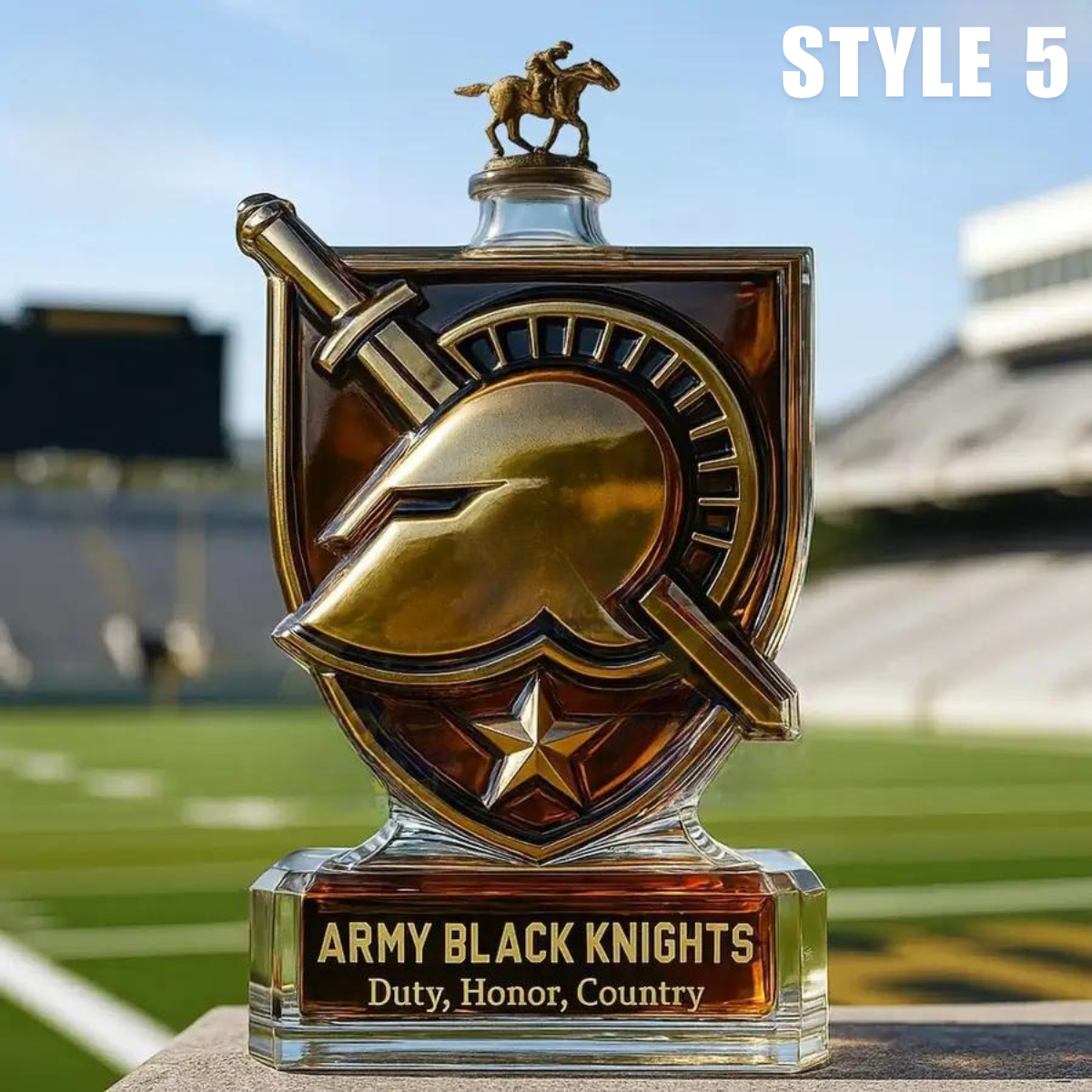 Army Black Knights Limited Edition Whiskey Bottle - Image 3