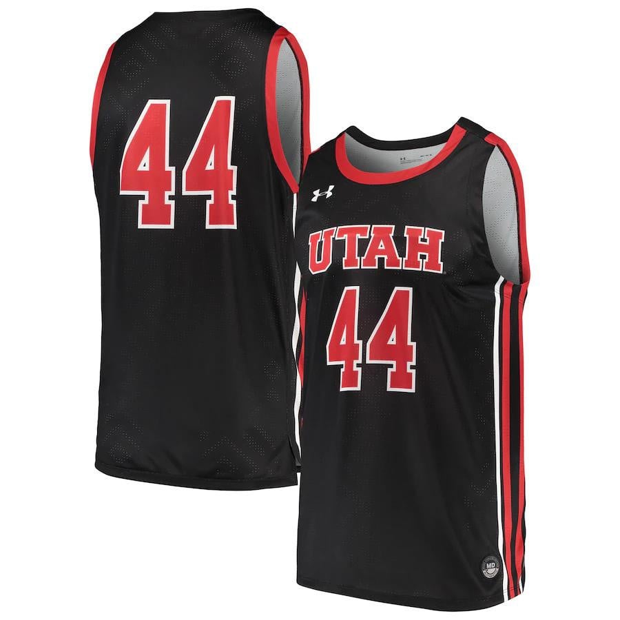 Alternative view of 44 Utah Utes Under Armour College Basketball Hockey Jersey - Black - JS352 