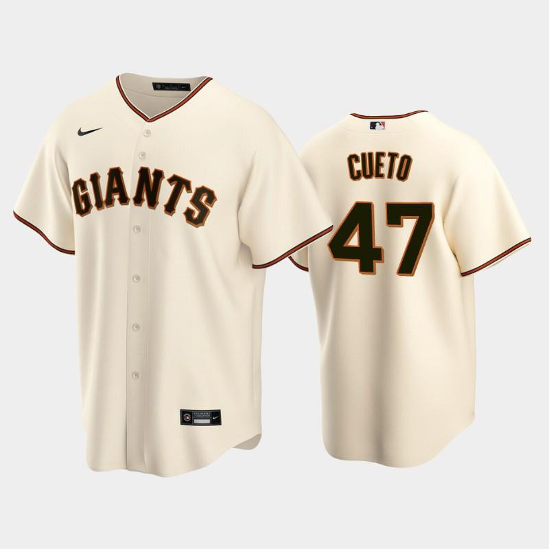 47 Johnny Cueto Cream Home San Francisco Giants Baseball Jersey Baseball Jersey 