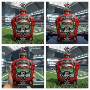 2025 Texas Tech Red Raiders Big 12 Champions Whiskey Bottle Decanter