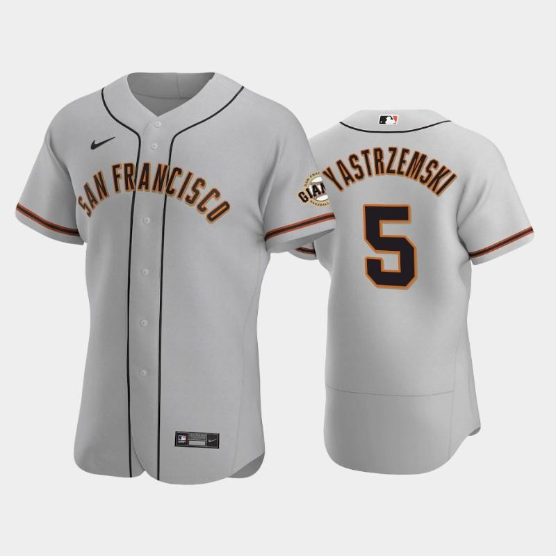 5 Mike Yastrzemski Gray Road San Francisco Giants Baseball Jersey Baseball Jersey 