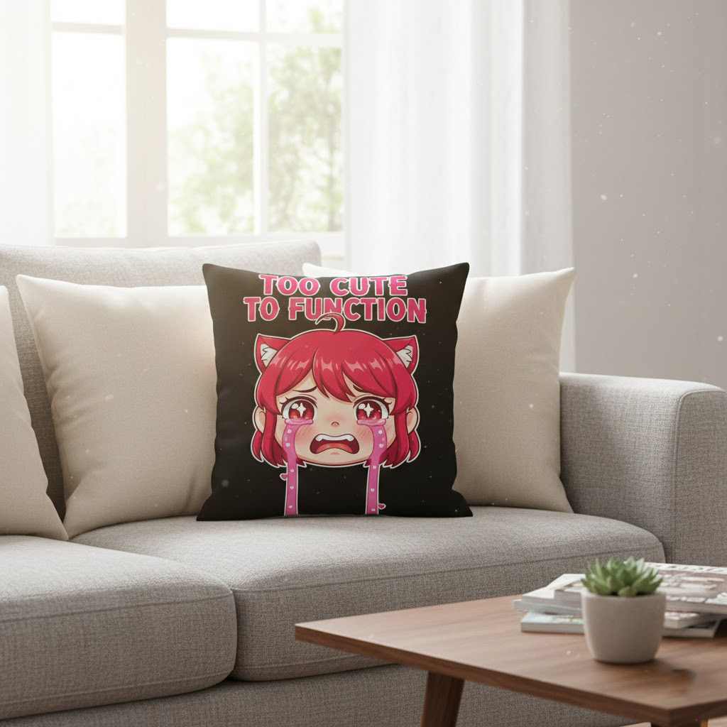 Novelty Round Plush Cushion with Cartoon Sharp Teeth - Image 3