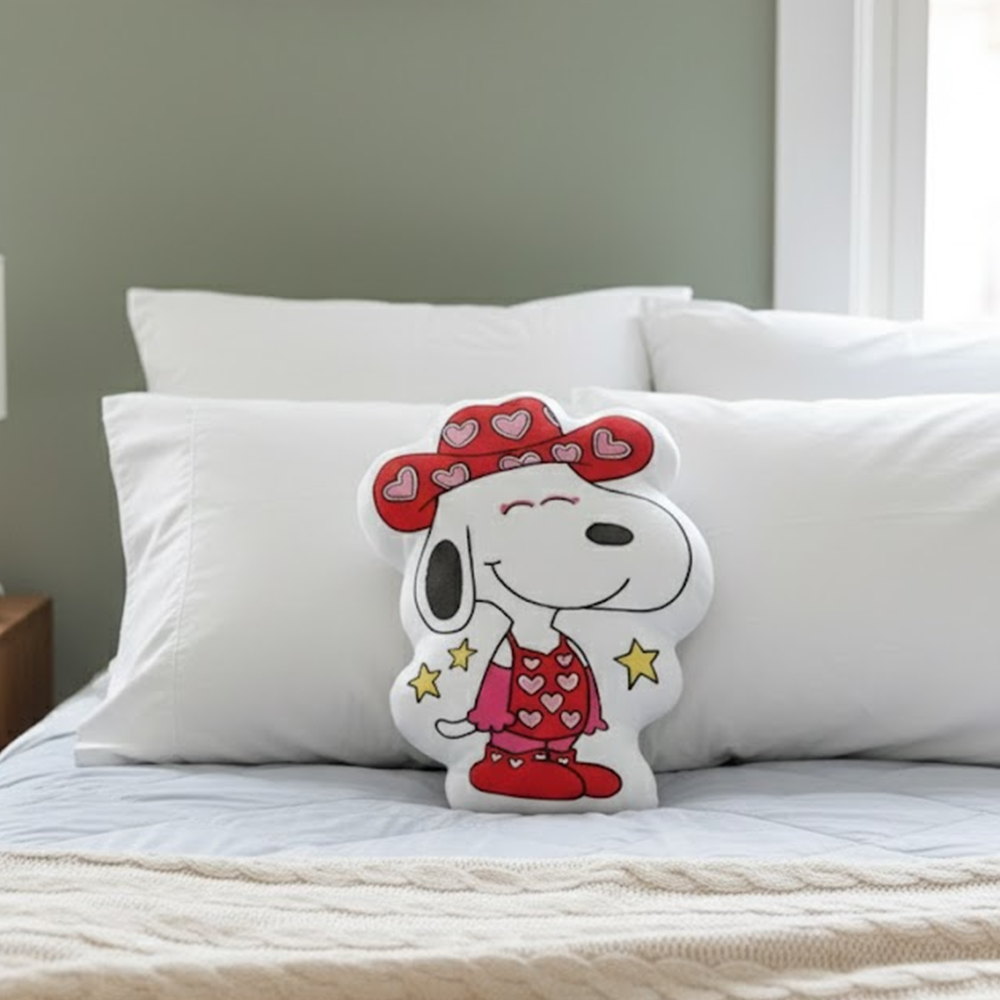Snoopy Valentine Hearts Pillow, Snoopy Puffer Valentine'S Day Pillow - Image 3