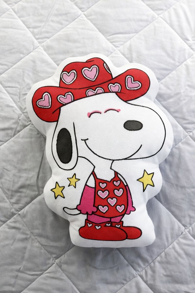 Snoopy Valentine Hearts Pillow, Snoopy Puffer Valentine'S Day Pillow - Image 4