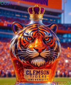 Clemson Tigers University Whiskey Bottle