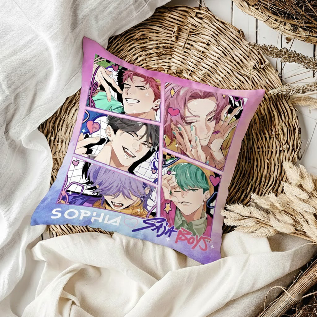 Personalized Saja Boys Pillow – Custom Name K-Pop Demon Hunter Pillow - Image 2