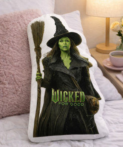 Alternative view of Mystic Green Witch Throw Pillow – Gothic Fantasy Home Décor Gift