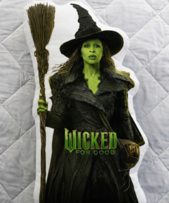 Mystic Green Witch Throw Pillow – Gothic Fantasy Home Décor Gift