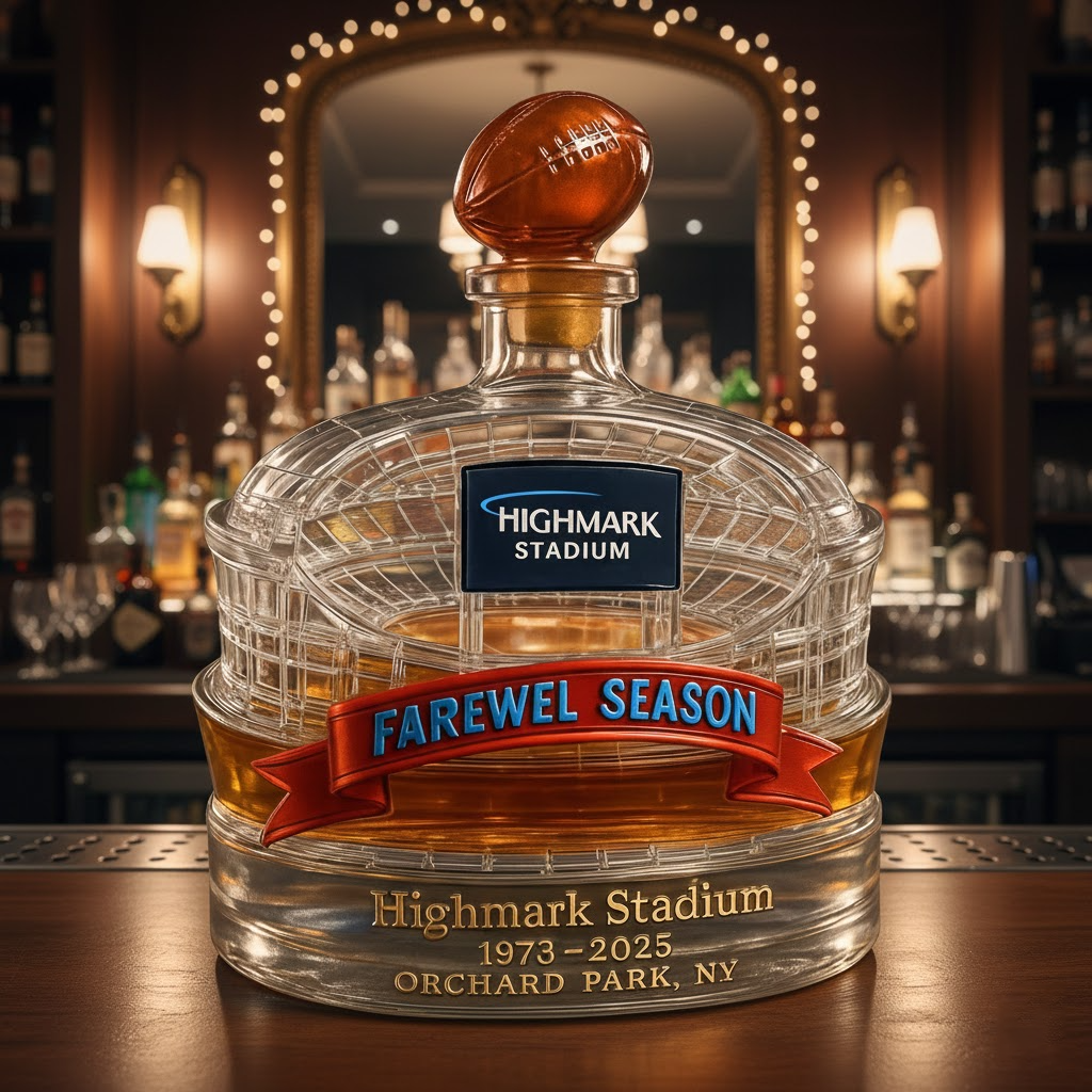 Highmark Stadium Orchard Park Farewell Season Whiskey Bottle 2025 - Image 2