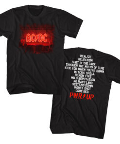 AC/DC Power Up Album Playlist Front and Back T-shirt, Sweatshirt, Hoodie