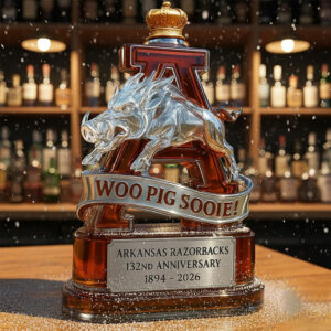 Arkansas Razorbacks 132Nd Anniversary Woo Pig Sooie Decanter Whiskey Bottle 2026