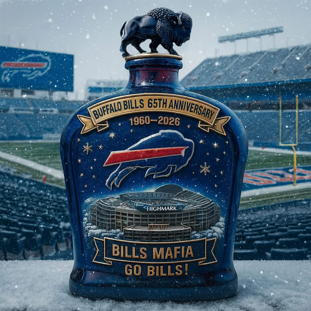 Buffalo Bills 65Th Anniversary Bills Mafia Whiskey Bottle Decanter 2026