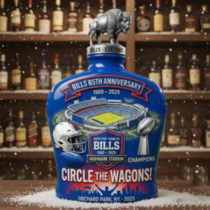 Buffalo Bills 65Th Anniversary Circle The Wagons Decanter Whiskey Bottle 2025