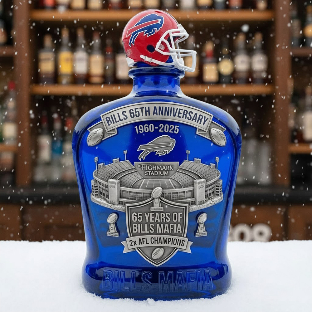 Buffalo Bills Mafia 65Th Anniversary Decanter Whiskey Bottle 2025