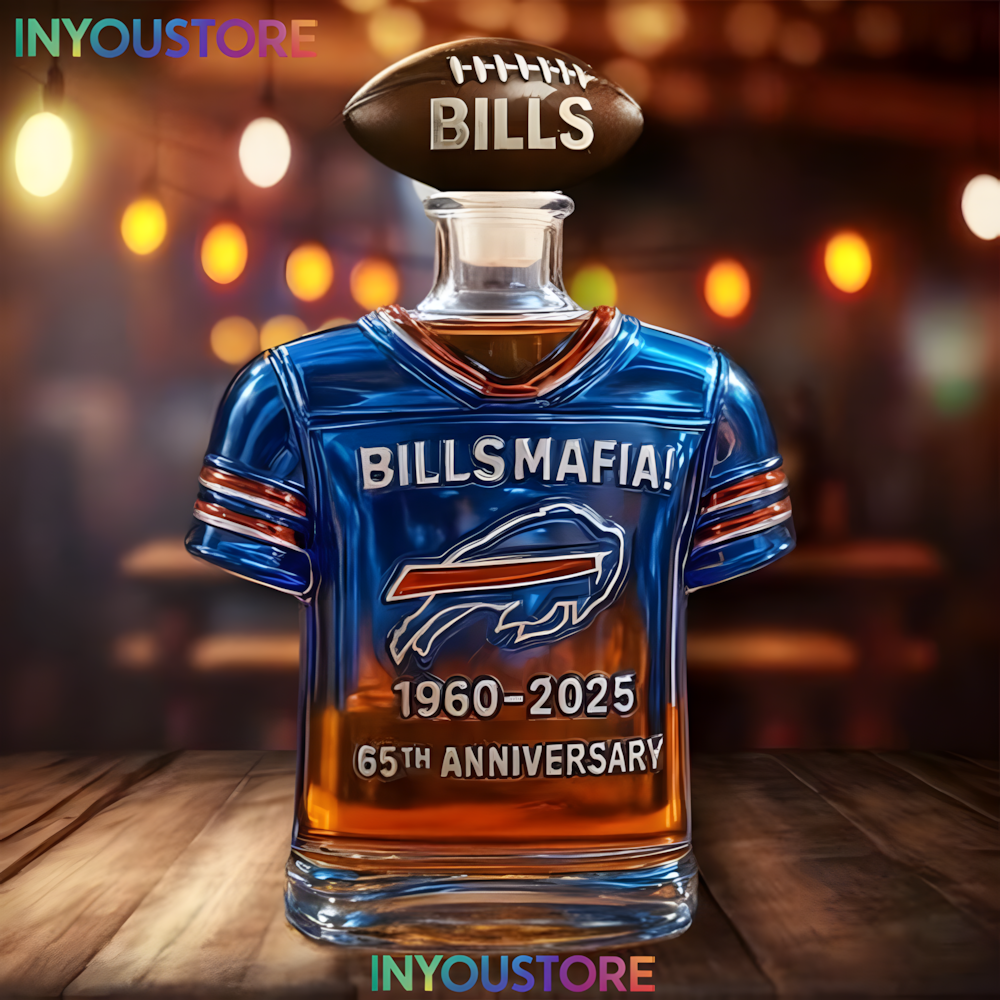 Buffalo Bills Mafia 65th Anniversary 1960-2025 Whiskey Bottle - Image 5