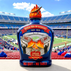 Buffalo Bills Mafia 66Th Anniversary 2025 Decorative Whiskey Bottle