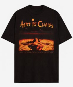 Men's Alice In Chains Graphic Oversized T-Shirt Dirt Album Cotton Black Adult Size S-4XL