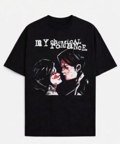 Women's My Chemical Romance Graphic Oversized T-Shirt Three Cheers For Sweet Revenge Cotton Black Adult Size S-4XL