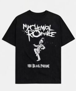 Men's My Chemical Romance Graphic Oversized T-Shirt The Black Parade Cotton Black Adult Size S-4XL