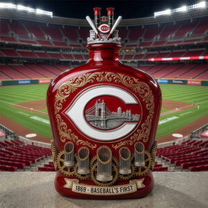 Cincinnati Reds Baseballs First 1869 Championship Whiskey Bottle