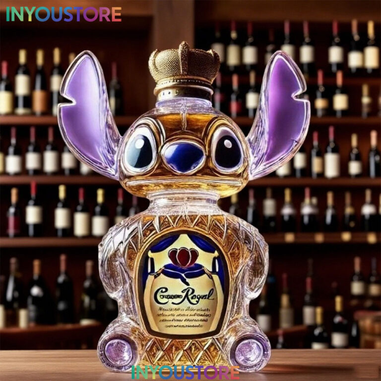 Lilo-Stitch Funny Crown Royal Whiskey Bottle