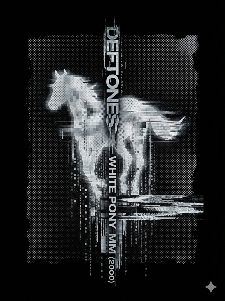 Deftones White Pony Era Vintage Shoegaze Metal Bootleg Washed Y2K Aesthetic - Image 3