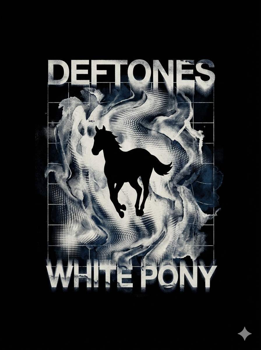 Deftones White Pony Vintage 90s Shoegaze Metal Bootleg Washed Abstract - Image 4