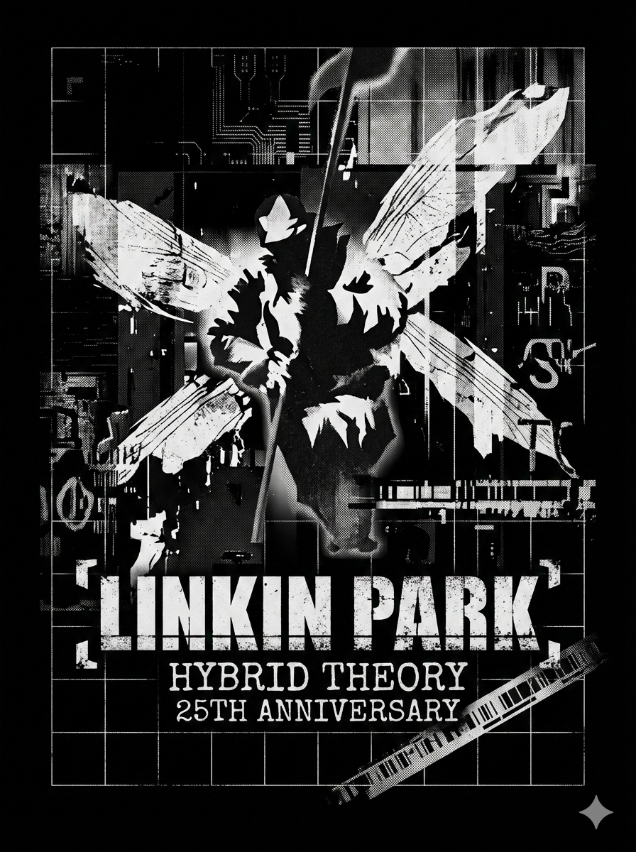 Linkin Park Hybrid Theory 25th Anniversary Y2K Nu Metal Aesthetic Vintage Wash B - Image 4