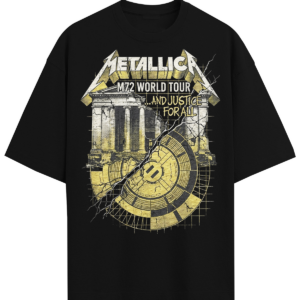 Metallica M72 Tour Vintage Thrash Metal Architecture Bootleg Washed Streetwear