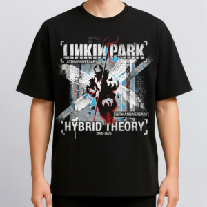 Alternative view of Linkin Park Hybrid Theory Y2K Nu Metal Aesthetic Vintage Wash Bootleg Graphic