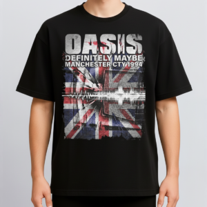 Alternative view of Oasis Definitely Maybe Era Vintage Britpop Reunion Bootleg Washed Distortion
